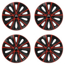 Puklice pre Citroen 14 RAPIDE red and black