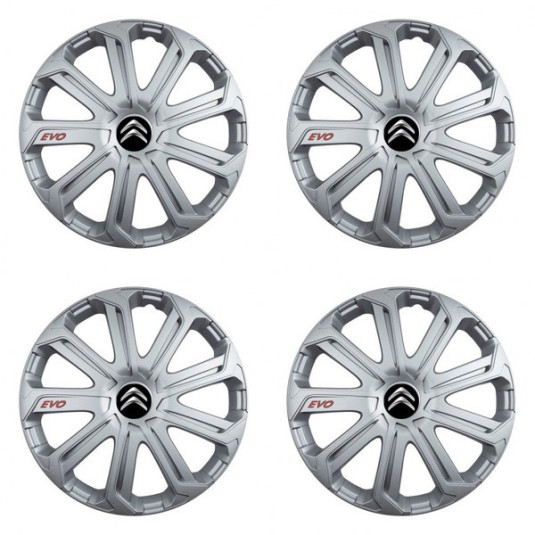 Puklice pre Citroen 16 Evo silver