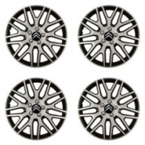 Puklice pre Citroen 16 Dakar NC silver and black