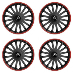 Puklice pre Citroen 16 CRYSTAL RO black