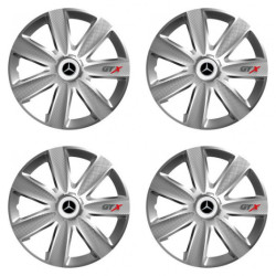 Puklice pre Mercedes 14 GTX CARBON silver