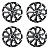 Puklice pre Mercedes 15 Evo black&silver