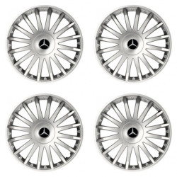 Puklice pre Mercedes 15 CRYSTAL silver
