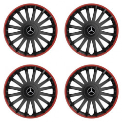 Puklice pre Mercedes 15 CRYSTAL RO black