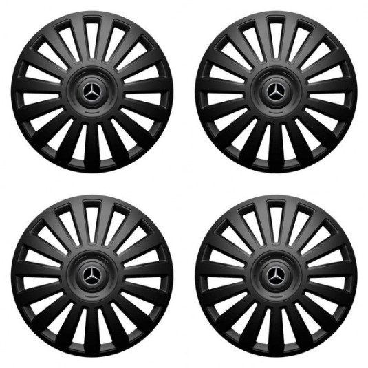 Puklice pre Mercedes 16 Luxury black
