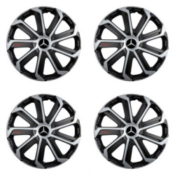 Puklice pre Mercedes 16 Evo black&silver