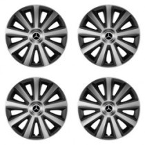 Puklice pre Mercedes 16 Aviator carbon silver&black
