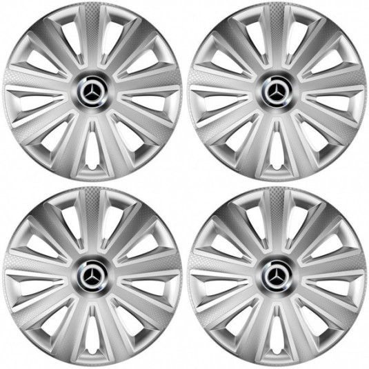 Puklice pre Mercedes 16 Aviator carbon RC 16 silver