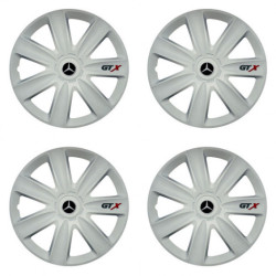 Puklice pre Mercedes 17 GTX carbon white