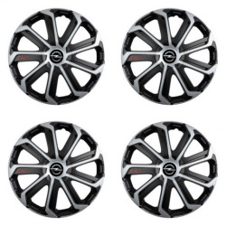 Puklice pre Opel 14 Evo black&silver