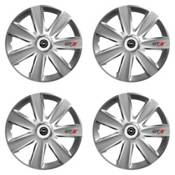 Puklice pre Opel 14 GTX CARBON silver
