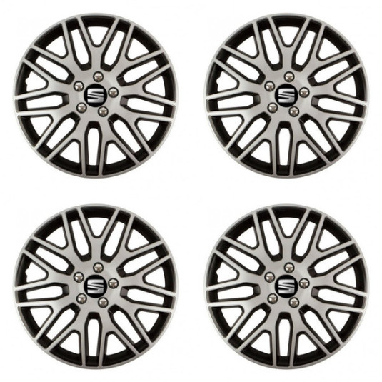 Puklice pre Seat 14 Dakar NC silver and black