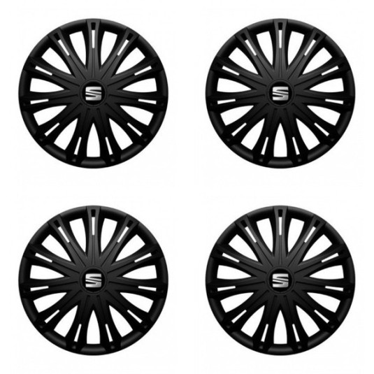 Puklice pre Seat 14 SPARK BLACK1