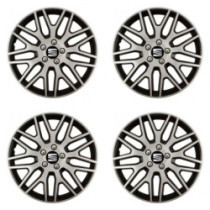 Puklice pre Seat 15 Dakar NC silver and black