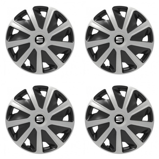 Puklice pre Seat pre dodávky 15 Craft silver and black