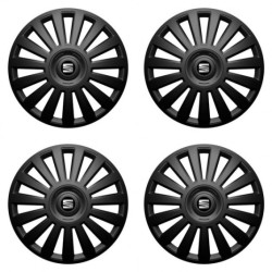 Puklice pre Seat 16 Luxury black