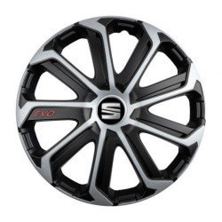 Puklice pre Seat 16 Evo black&silver