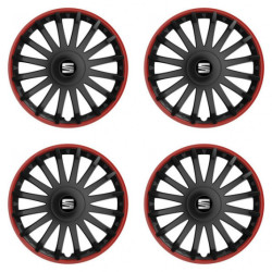 Puklice pre Seat 16 CRYSTAL RO black