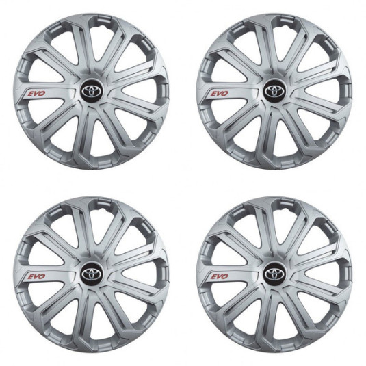 Puklice pre Toyota 16 Evo silver
