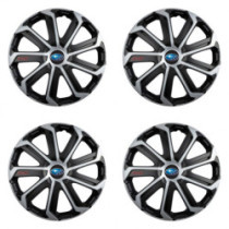 Puklice pre Subaru 14 Evo black&silver