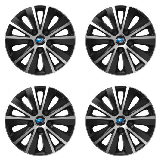 Puklice pre Subaru 14 RAPIDE silver and black