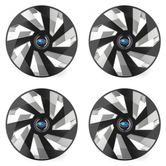 Puklice pre Subaru 15 Vector RC black and silver