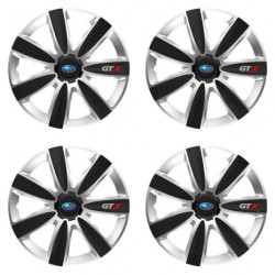 Puklice pre Subaru 15 GTX CARBON silver/black
