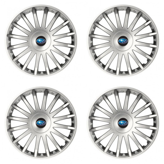 Puklice pre Subaru 16 CRYSTAL silver