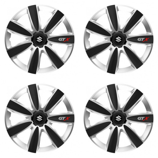 Puklice pre Suzuki 16 GTX CARBON silver/black