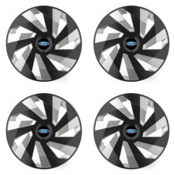 Puklice pre Ford 15 Vector RC black and silver