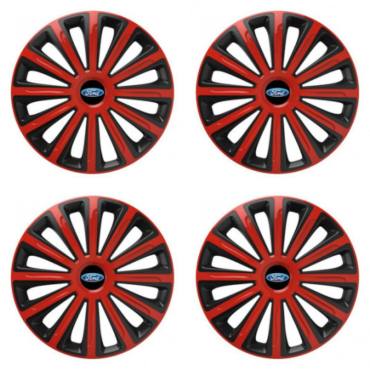 Puklice pre Ford 15 TREND red and black