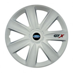 Puklice pre Ford 16 GTX carbon white
