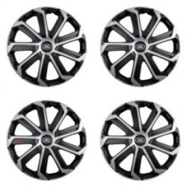 Puklice pre Land Rover 14 Evo black&silver