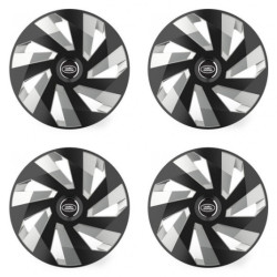 Puklice pre Land Rover 14 Vector RC black and silver