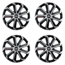 Puklice pre Land Rover 15 Evo black&silver