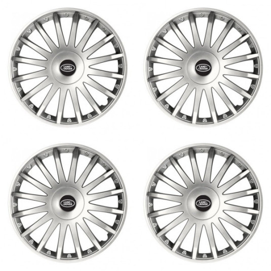 Puklice pre Land Rover 15 CRYSTAL silver
