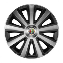 Puklice pre Alfa Romeo 14 Aviator carbon silver&black
