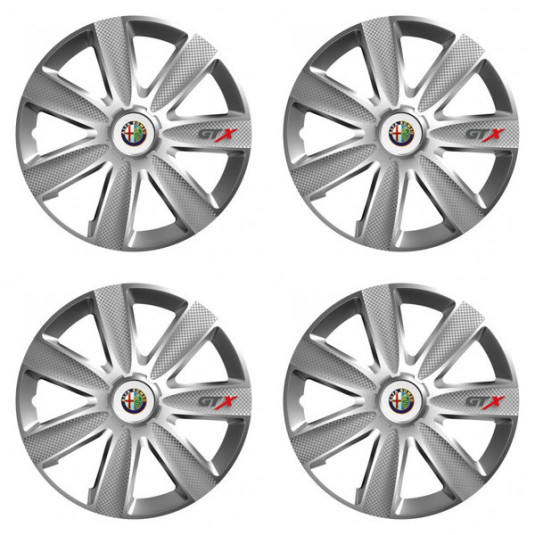 Puklice pre Alfa Romeo 15 GTX CARBON silver