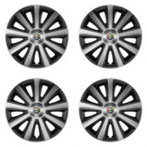 Puklice pre Alfa Romeo 16 Aviator carbon silver&black