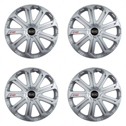 Puklice pre Kia (staršie logo) 14 Evo silver