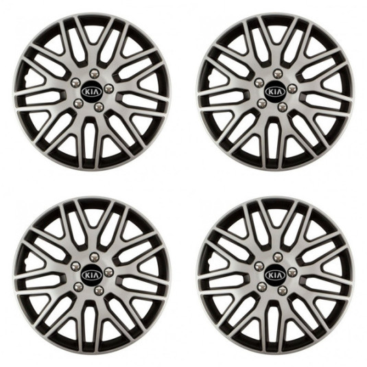 Puklice pre Kia (staršie logo) 14 Dakar NC silver and black