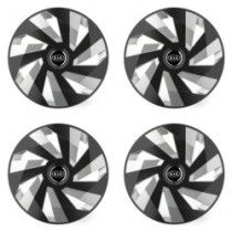 Puklice pre Kia (staršie logo) 14 Vector RC black and silver