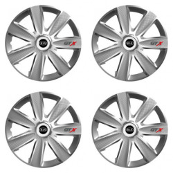 Puklice pre Kia (staršie logo) 14 GTX CARBON silver