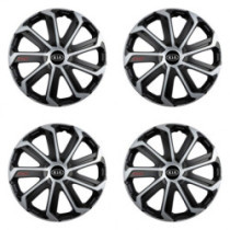 Puklice pre Kia (staršie logo) 16 Evo black&silver