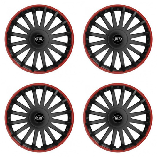 Puklice pre Kia (staršie logo) 16 CRYSTAL RO black