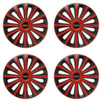 Puklice pre Kia (staršie logo) 16 TREND red and black