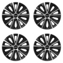 Puklice pre Kia (staršie logo) 16 RAPIDE silver and black