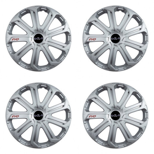 Puklice pre Kia (nové logo) 14 Evo silver