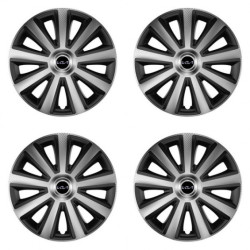 Puklice pre Kia (nové logo) 14 Aviator carbon silver&black