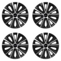 Puklice pre Kia (nové logo) 14 RAPIDE silver and black
